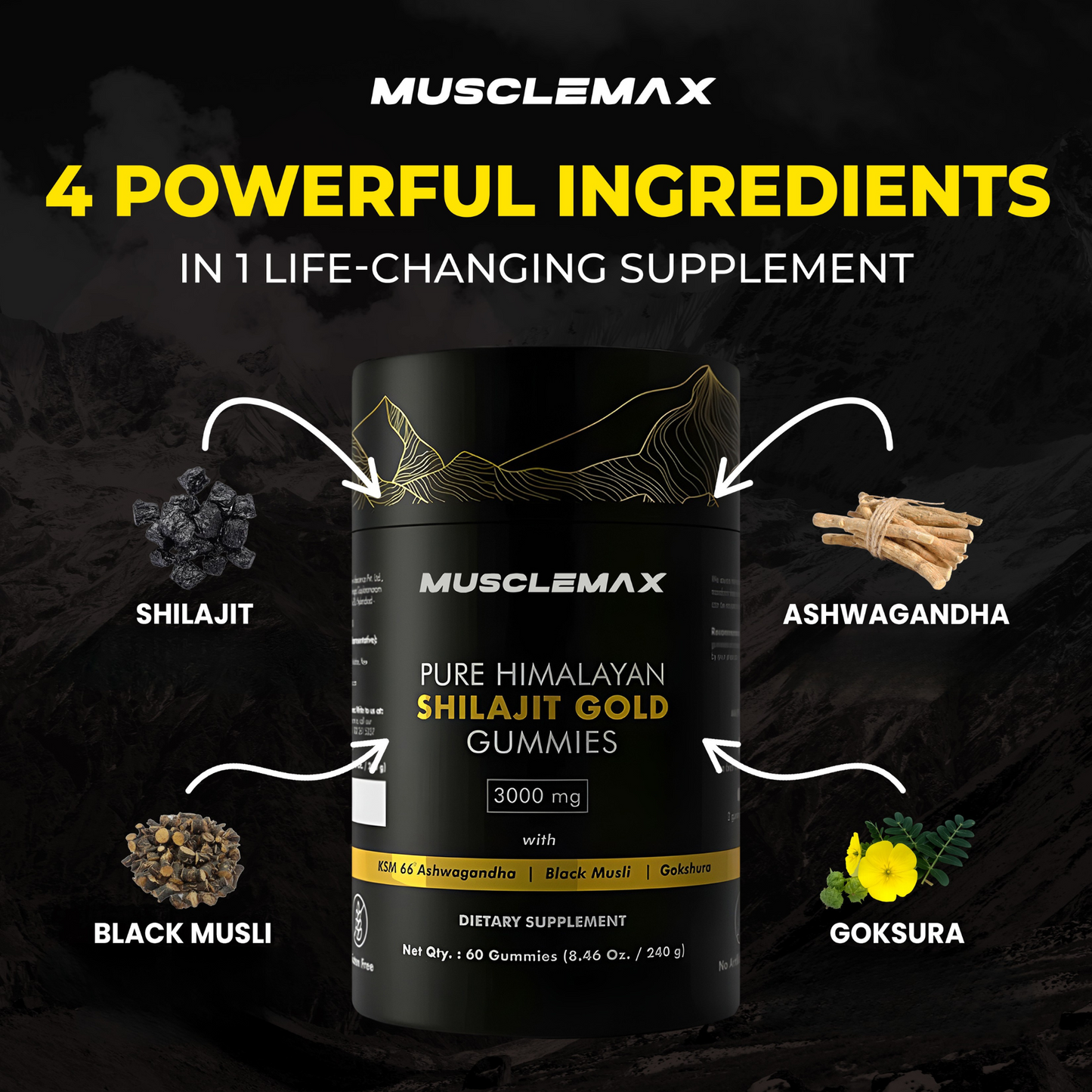 MuscleMax™ Pure Shilajit Gummies