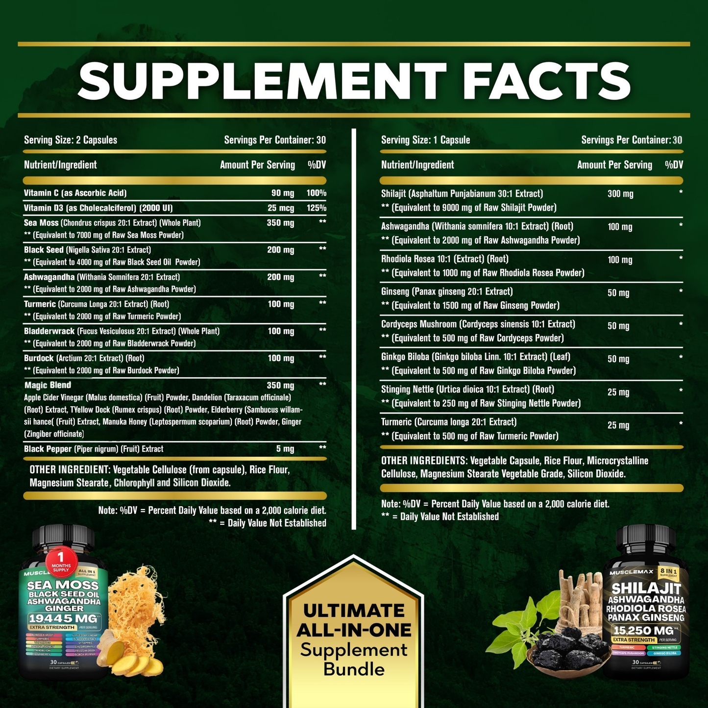 Sea Moss & Shilajit Women's Supplement Bundle