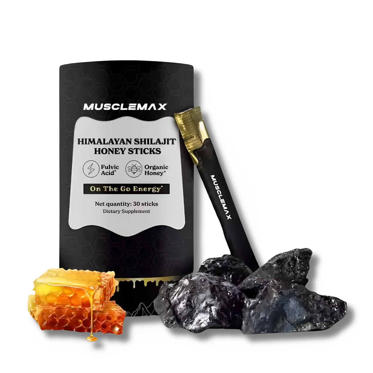 MuscleMax™ Shilajit Honey Sticks