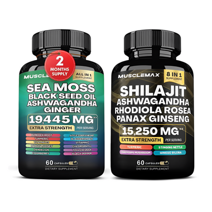 MuscleMax™ Sea Moss & Shilajit Supplement Bundle