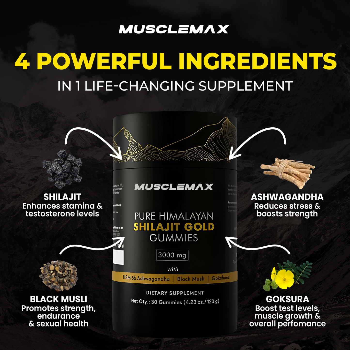 MuscleMax™ Pure Shilajit Gummies