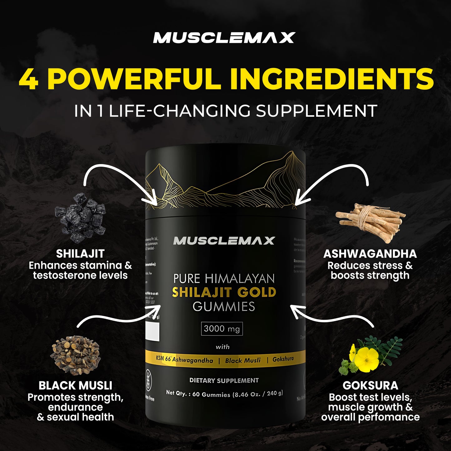 MuscleMax™ Pure Shilajit Gummies