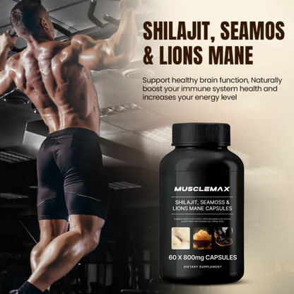 MuscleMax™ Shilajit, Sea Moss & Lions Mane