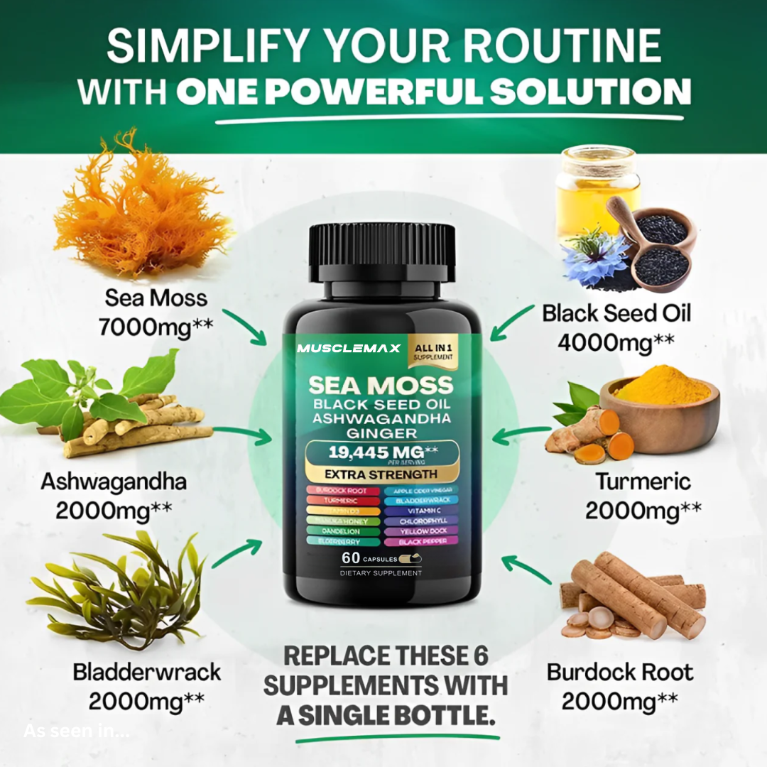 MuscleMax™ Sea Moss & Shilajit Deep Sleep Bundle