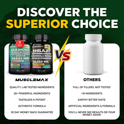 MuscleMax™ Sea Moss & Shilajit Deep Sleep Bundle