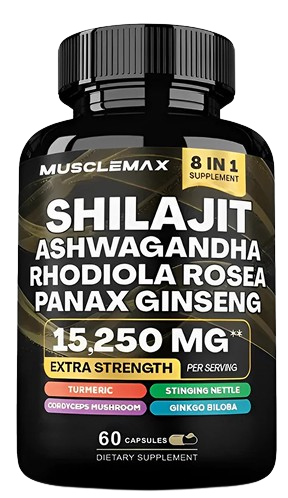 MuscleMax Shilajit natural testosterone booster supplement