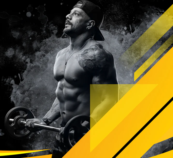 Muscular man lifting weights representing strength from boosting testosterone naturally with MuscleMax