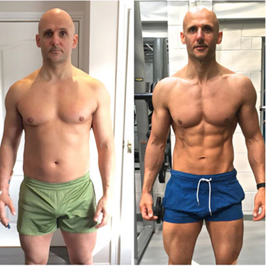 Before and after results of boosting testosterone naturally with MuscleMax